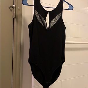 Black sleeveless bodysuit